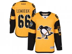 Men\'s Pittsburgh Penguins #66 Mario Lemieux Gold 2017 Stadium Series Stitched NHL Jersey