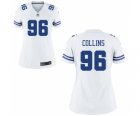 Women's Nike Dallas Cowboys #96 Maliek Collins White NFL Jersey