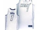 NBA Miami Heat #1 Bosh White jerseys