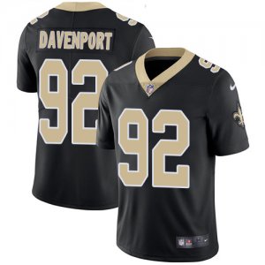 Nike Saints #92 Marcus Davenport Black Youth Vapor Untouchable Limited Jersey