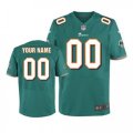 Mens Nike Miami Dolphins Customized Elite Aqua Green Team Color NFL Jersey