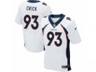 Mens Nike Denver Broncos #93 Jared Crick Elite White NFL Jersey