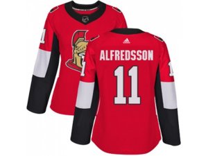 Women Adidas Ottawa Senators #11 Daniel Alfredsson Red Home Authentic Stitched NHL Jersey