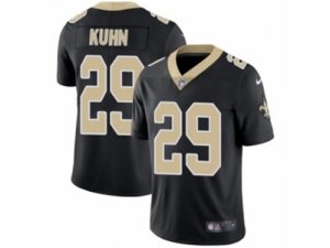 Mens Nike New Orleans Saints #29 John Kuhn Vapor Untouchable Limited Black Team Color NFL Jersey