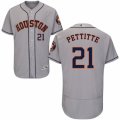 Men's Majestic Houston Astros #21 Andy Pettitte Grey Flexbase Authentic Collection MLB Jersey