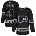 Flyers #93 Jakub Voracek Black Team Logos Fashion Adidas Jersey