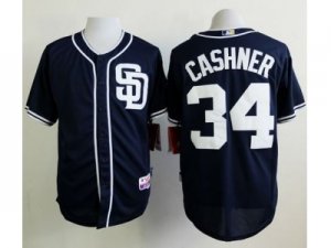 Mlb San Diego Padres #34 Andrew Cashner Dark Blue Jerseys