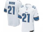 Nike NFL Detroit Lions #21 Reggie Bush White Jerseys(Game)