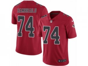 Men Nike Atlanta Falcons #74 Ty Sambrailo Limited Red Rush Vapor Untouchable NFL Jersey