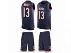 Mens Nike Chicago Bears #13 Kendall Wright Limited Navy Blue Tank Top Suit NFL Jersey