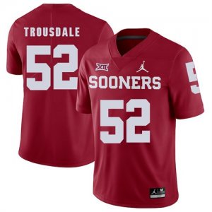 Oklahoma Sooners #52 Beau Trousdale Red College Football Jersey