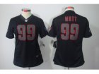 Nike Women NFL Houston Texans #99 J.J. Watt Black Jerseys(Impact Limited)