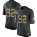 Mens Nike Carolina Panthers #92 Vernon Butler Limited Black 2016 Salute to Service NFL Jersey