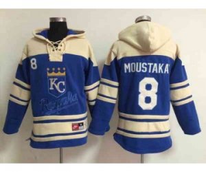 mlb jerseys kansas city royals #8 moustakas blue[pullover hooded sweatshirt]