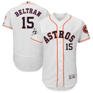 Mens Houston Astros #15 Carlos Beltran White 2017 World Series Bound Flexbase Player Jersey