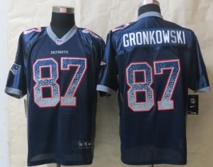 Nike New England Patriots #87 Gronkowski blue Jerseys(Drift Fashion Elite)