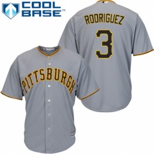 Men\'s Majestic Pittsburgh Pirates #3 Sean Rodriguez Authentic Grey Road Cool Base MLB Jersey