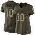 Women Nike Browns #10 Robert Griffin III Green Stitched NFL Limited Salute to Service Jersey