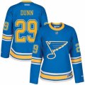 Womens Reebok St. Louis Blues #29 Vince Dunn Authentic Blue 2017 Winter Classic NHL Jersey