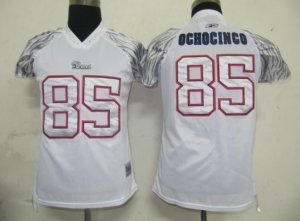 women nfl new england patriots #85 ochocinco zebra field flirt fashion white[zebra]