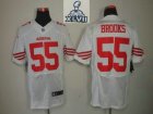 2013 Super Bowl XLVII NEW San Francisco 49ers 55 Ahmad Brooks White Jerseys (Elite)