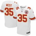 Mens Nike Kansas City Chiefs #35 Charcandrick West Elite White NFL Jersey