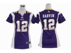 Nike Women NFL Minnesota Vikings #12 Percy Harvin Purple Jerseys