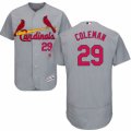 Mens Majestic St. Louis Cardinals #29 Vince Coleman Grey Flexbase Authentic Collection MLB Jersey