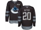 Men Adidas Vancouver Canucks #20 Brandon Sutter Black 1917-2017 100th Anniversary Stitched NHL Jersey