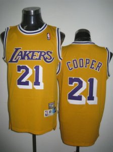 nba fans los angeles lakers #21 cooper swingman yellow