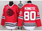 NHL Chicago Blackhawks #80 Antoine Vermette Red(Red Skull) 2015 Stanley Cup Stitched jerseys