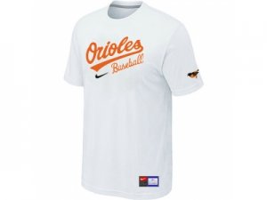 Baltimore Orioles White Nike Short Sleeve Practice T-Shirt