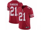 Mens Nike San Francisco 49ers #21 Deion Sanders Vapor Untouchable Limited Red Team Color NFL Jersey