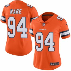 Women\'s Nike Denver Broncos #94 DeMarcus Ware Limited Orange Rush NFL Jersey