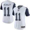 Women's Nike Dallas Cowboys #11 Cole Beasley Limited White Rush NFL Jersey