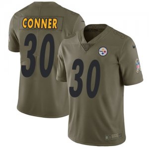 Nike Steelers #30 James Conner Olive Salute To Service Limited Jersey