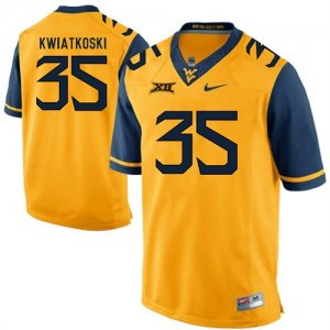 West Virginia Mountaineers #35 Nick Kwiatkoski Gold College Football Jersey