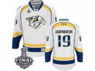 Mens Reebok Nashville Predators #19 Calle Jarnkrok Premier White Away 2017 Stanley Cup Final NHL Jersey