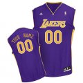Customized Los Angeles Lakers Jersey New Revolution 30 Purple Road Basketball