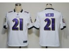 NIKE NFL Baltimore Ravens #21 Lardarius Webb White Game Jerseys