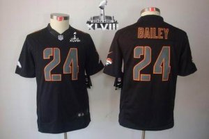 2014 super bowl xlvii nike youth nfl jerseys denver broncos #24 bailey black[nike impact limited]