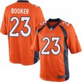 Mens Nike Denver Broncos #23 Devontae Booker Limited Orange Team Color NFL Jersey