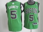 nba boston celtics #5 garnett green(black number)[revolution 30 swingman]