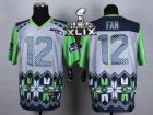 2015 Super Bowl XLIX Nike Seattle Seahawks #12 Fan Jerseys(Style Noble Fashion Elite)