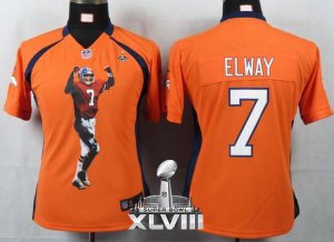 2014 super bowl xlvii nike women nfl jerseys denver broncos #7 john elway orange[portrait fashion]