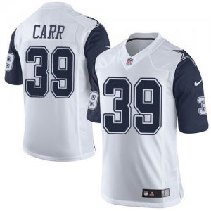 Nike Dallas Cowboys #39 Brandon Carr White Rush Jerseys(Limited)