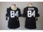 Nike Womens Pittsburgh Steelers #84 Brown black Jerseys(breast Cancer Awareness)