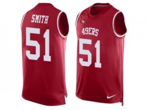 Mens Nike San Francisco 49ers #51 Malcolm Smith Limited Red Player Name & Number Tank Top NFL Jersey