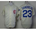 mlb jerseys chicago cubs #23 sandberg cream[1969 m&n](blue strip)