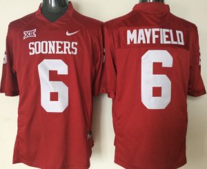 NCAA Oklahoma Sooners #6 Mayfield red jerseys